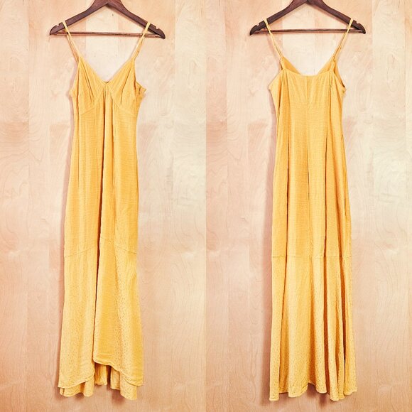& Other Stories Los Angeles Atelier gold polka dot midi slip dress - Picture 1 of 9